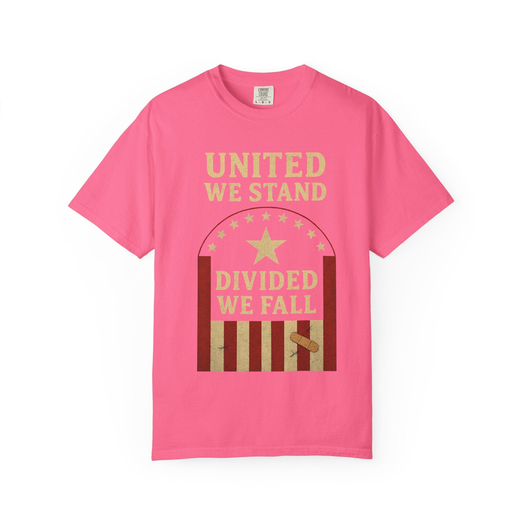 "Divided We Fall" Unisex Garment-Dyed T-shirt