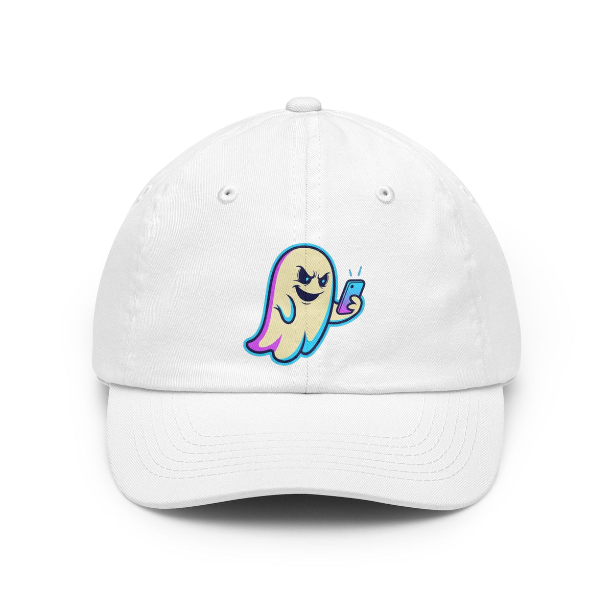 Color: White | Ghosting Dad Hat — Graphic