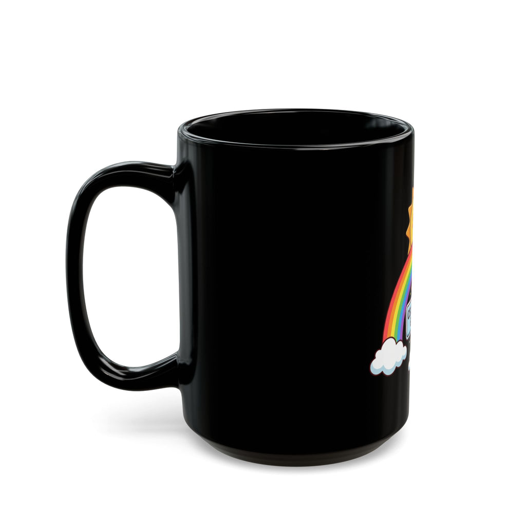 "Celebrating Gay Sex" Black Ceramic Mug