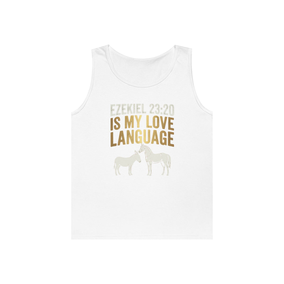 Color: White | Good Book Series Ezekiel 23 20 Love Language Tank Top
