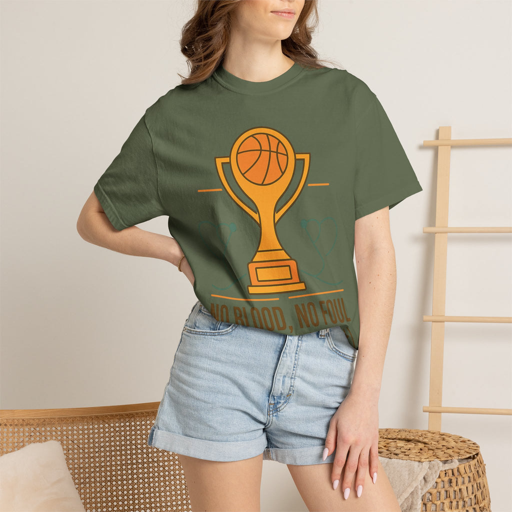 "No Blood, No Foul" Unisex Garment-Dyed T-shirt