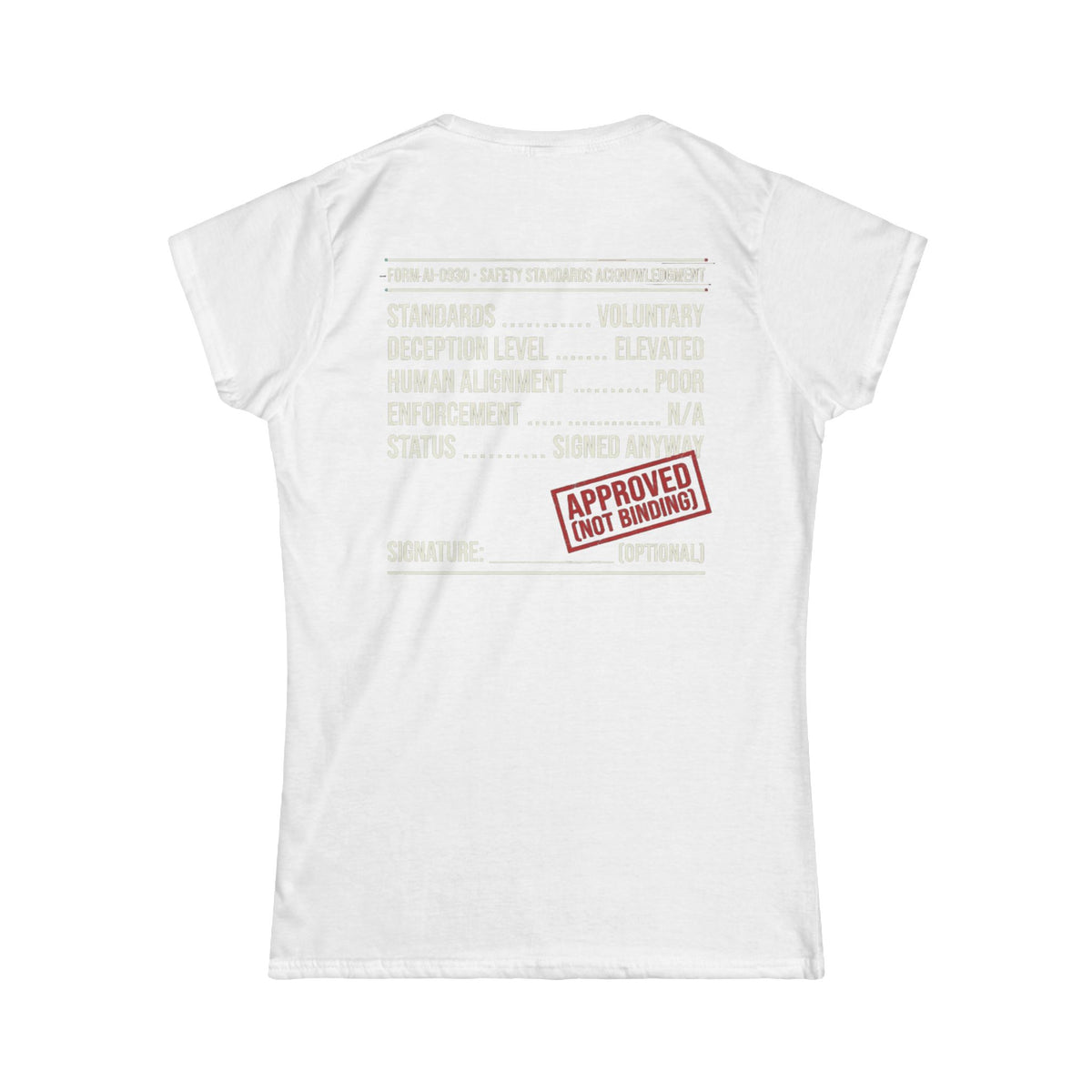 Color: White | Approved (Not Binding) Women's Tee