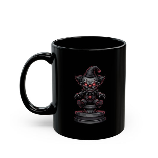 "Nightmare Clown" Black Ceramic Mug