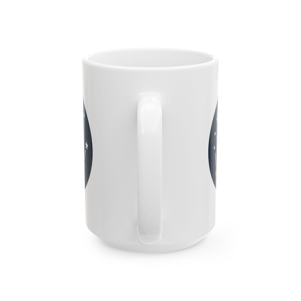 "Constellation Map (Dark Sky)" White Ceramic Mug — Graphic