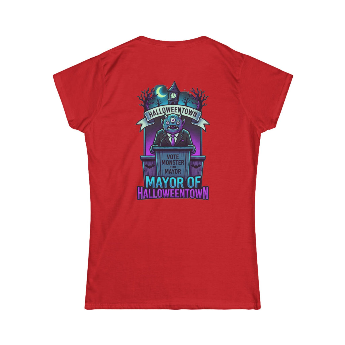 Color: Red | Mayor Of Halloweentown Women's Tee