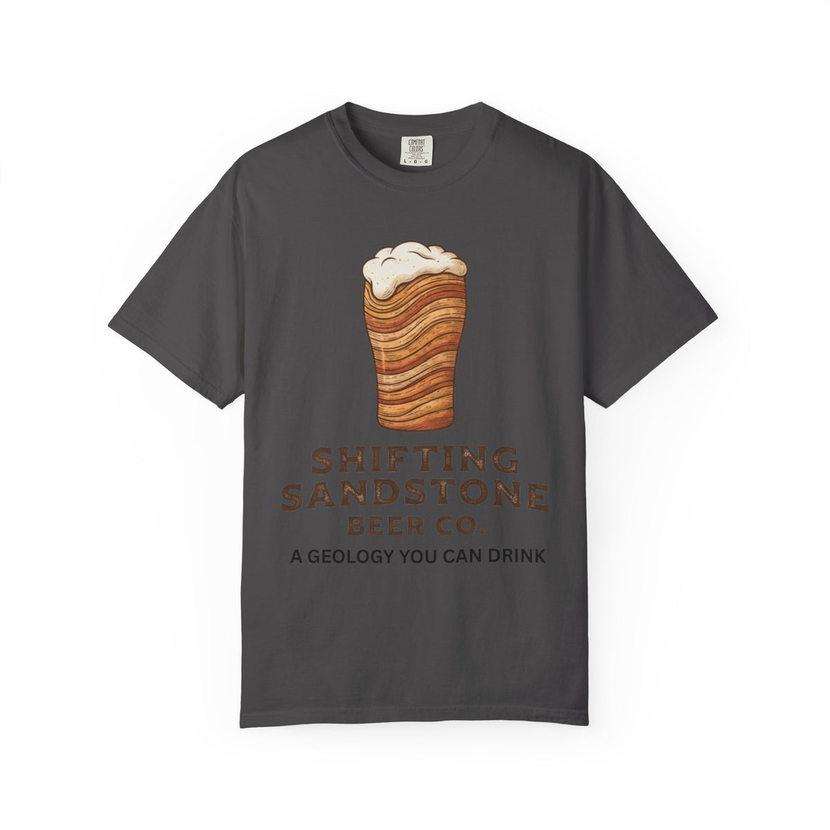 Color: Graphite | Shifting Sandstone Beer Co. Unisex Garment-Dyed Tee