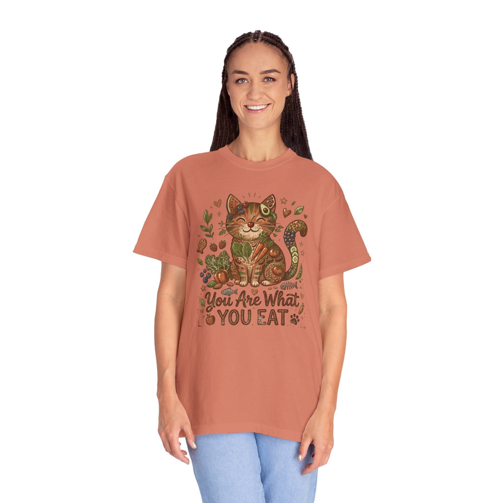 "You Are What You Eat - Cat 3" Unisex Garment-Dyed T-shirt