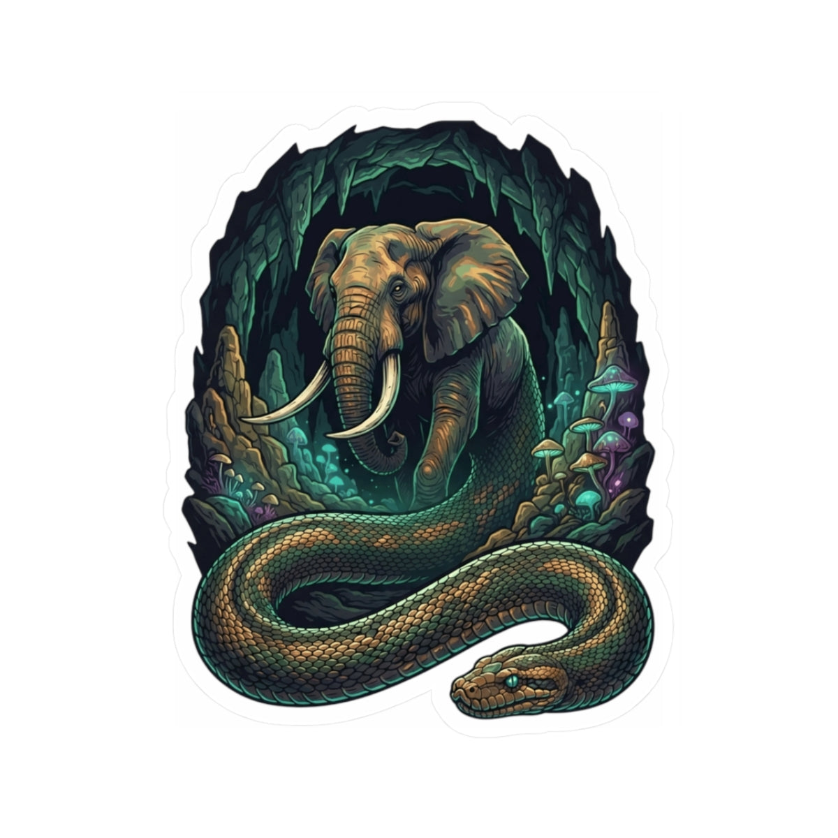 "Grootslang (South African Mythology)" Sticker — Main