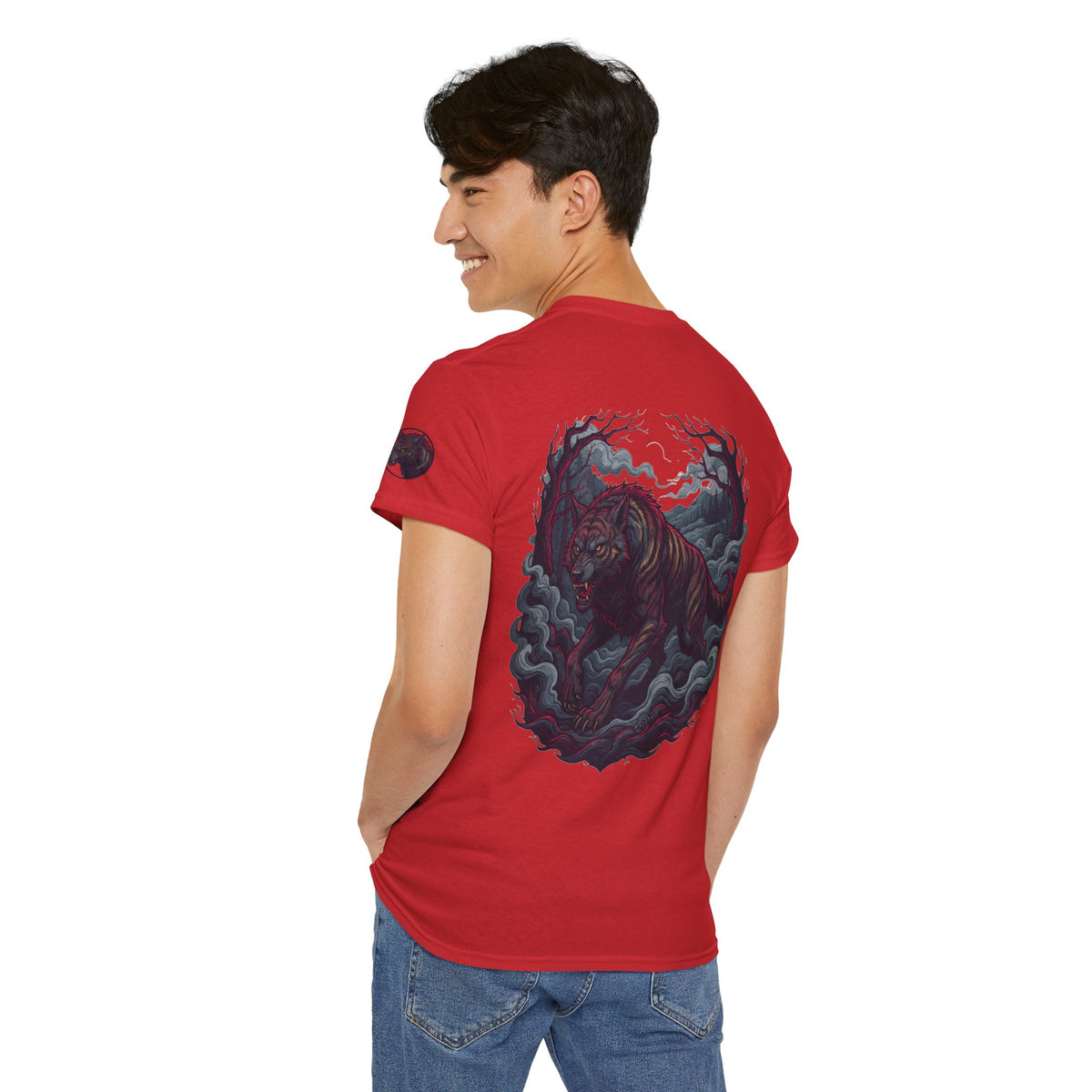 Color: Red | The Beast of Gévaudan (France) Premium Graphic Tee