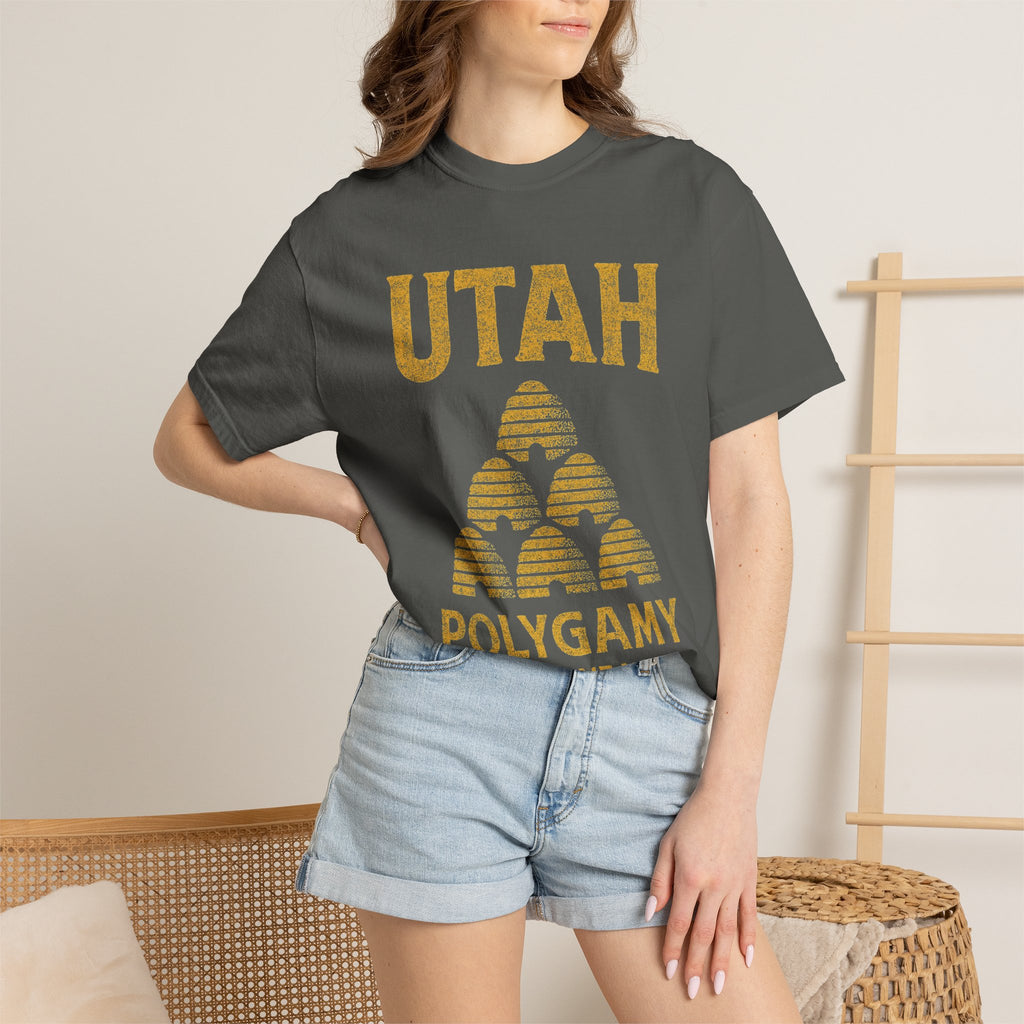 "Utah Polygamy - When One Isn't Enough" Unisex Garment-Dyed T-shirt