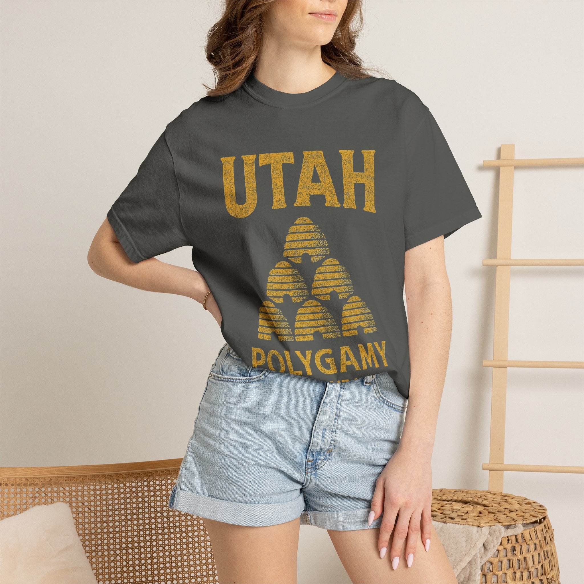 "Utah Polygamy - When One Isn't Enough" Unisex Garment-Dyed T-shirt