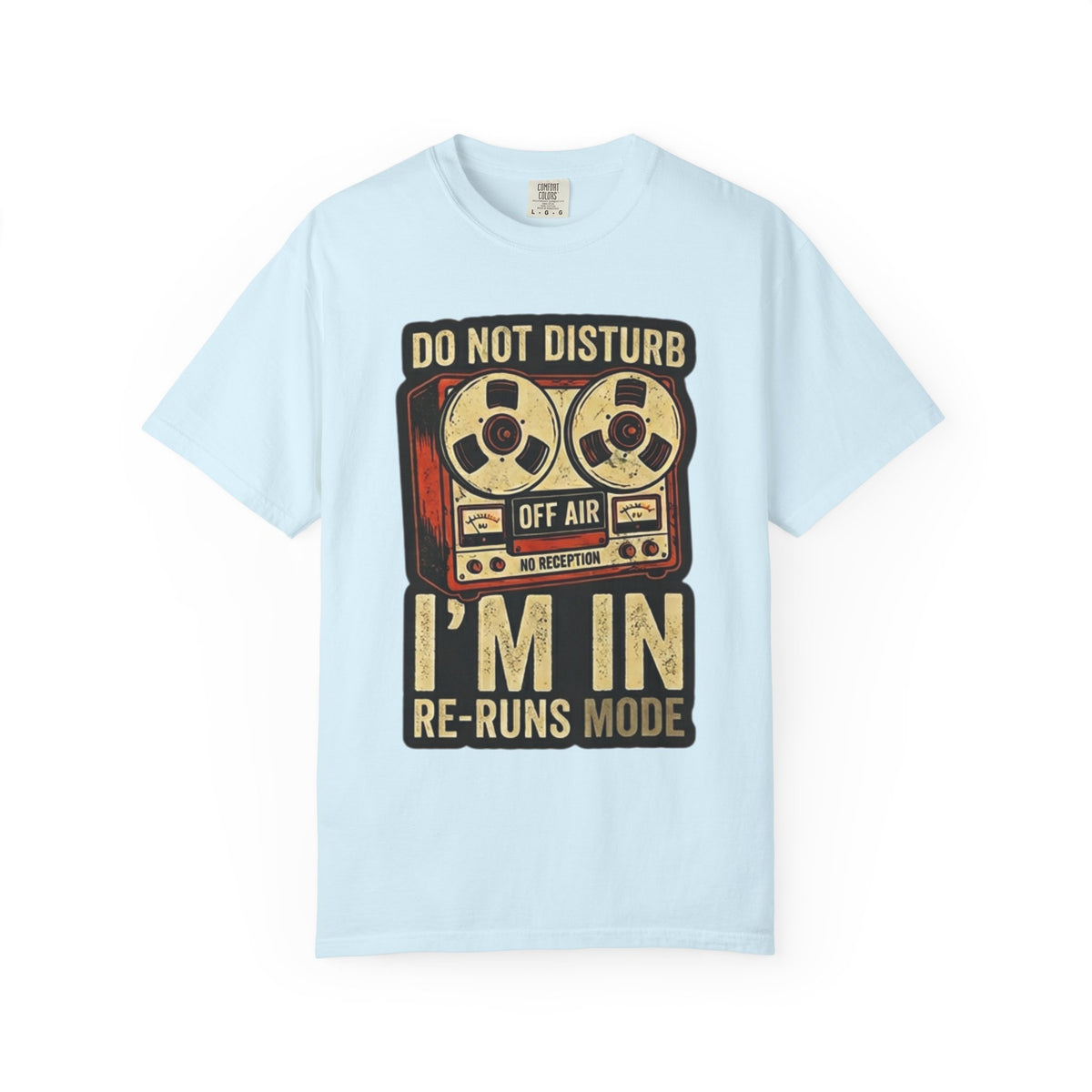 Color: Chambray | Reruns Mode Unisex Garment-Dyed Tee