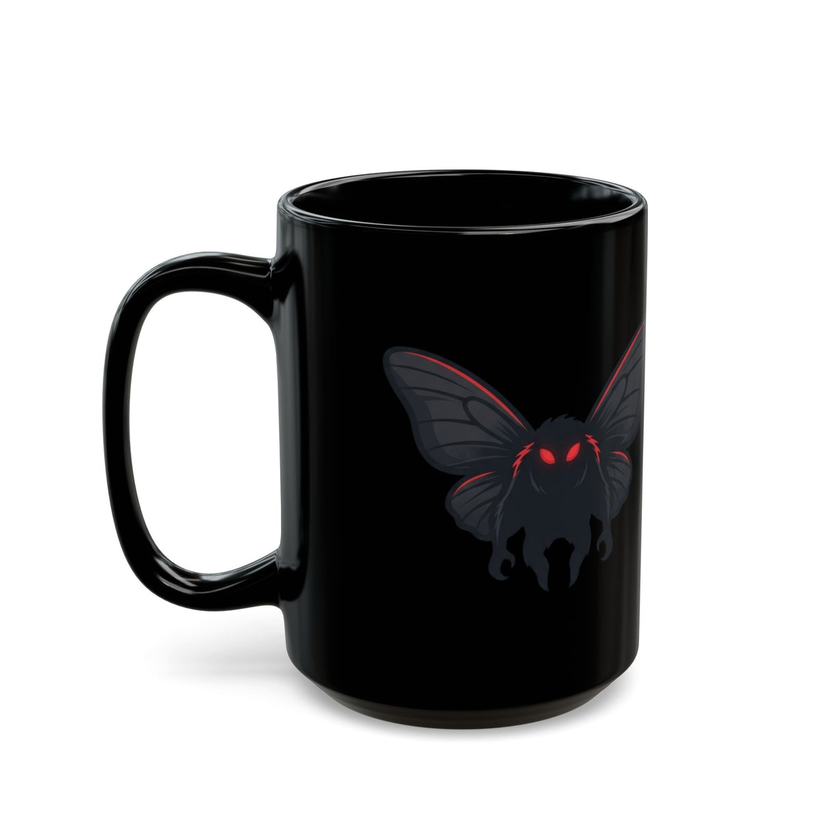 "Mothman (West Virginia, USA)" Black Ceramic Mug — Graphic