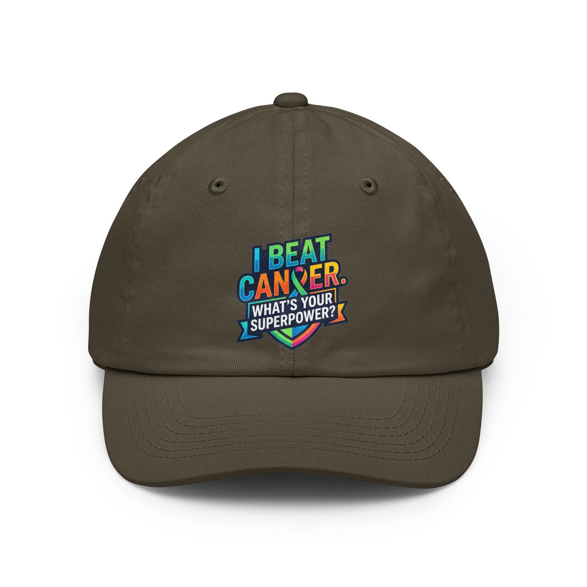 Color: Olive | I Beat Cancer - What is Your Superpower Dad Hat