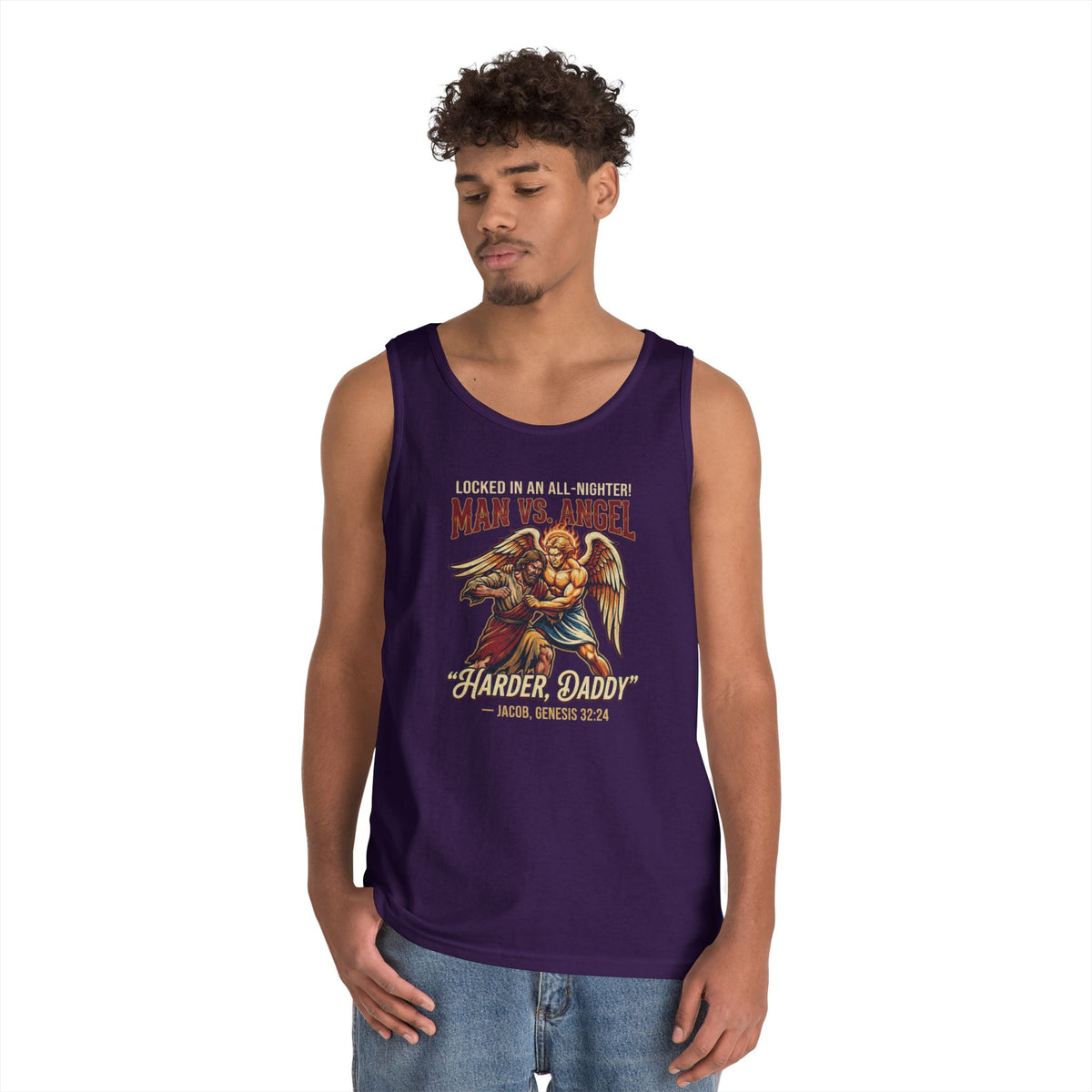 "Good Book Series Man vs Angel" Tank Top