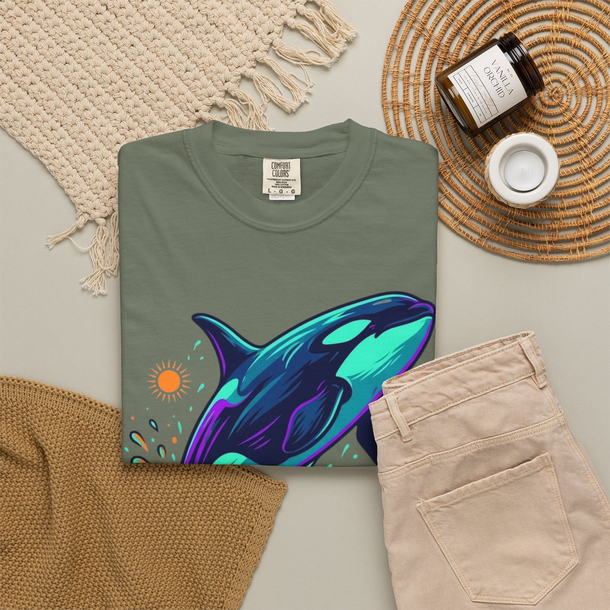 "Orca" Unisex Garment-Dyed Tee