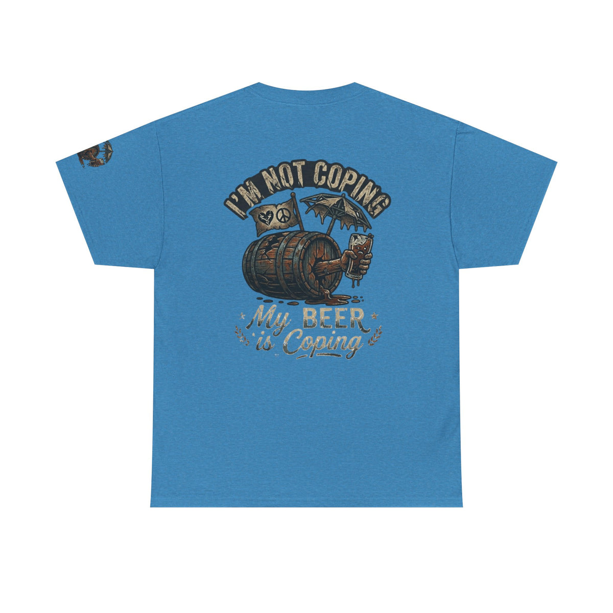 Color: Heather Sapphire | Beer is Coping Premium Graphic Tee