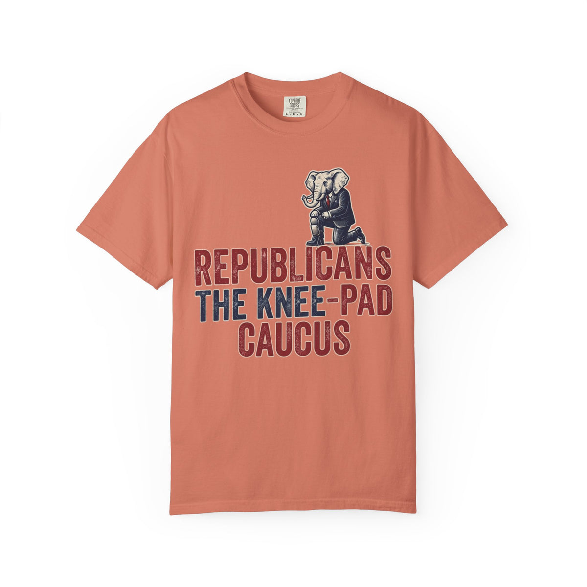 Color: Terracotta | The Knee Pad Caucus Unisex Garment-Dyed Tee