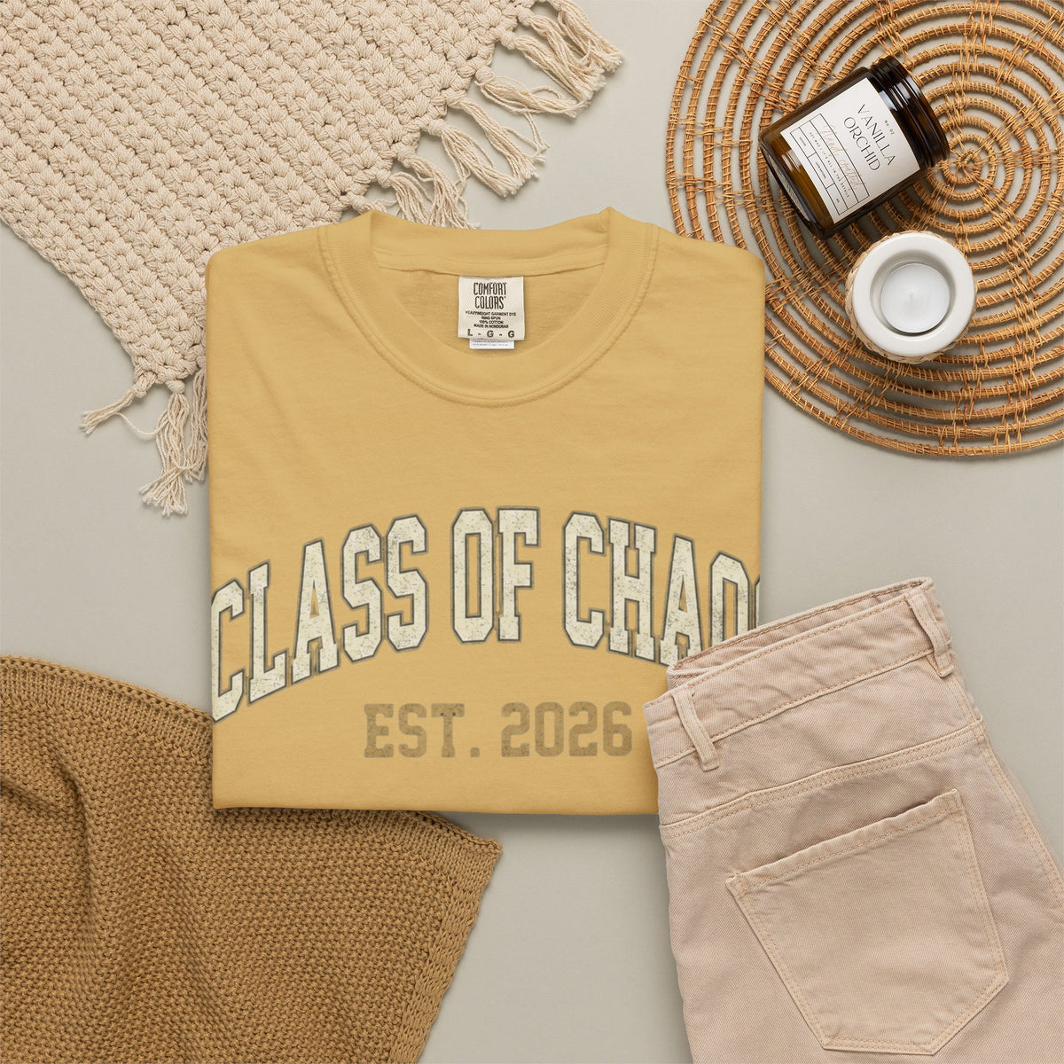"Class of Chaos" Unisex Garment-Dyed Tee