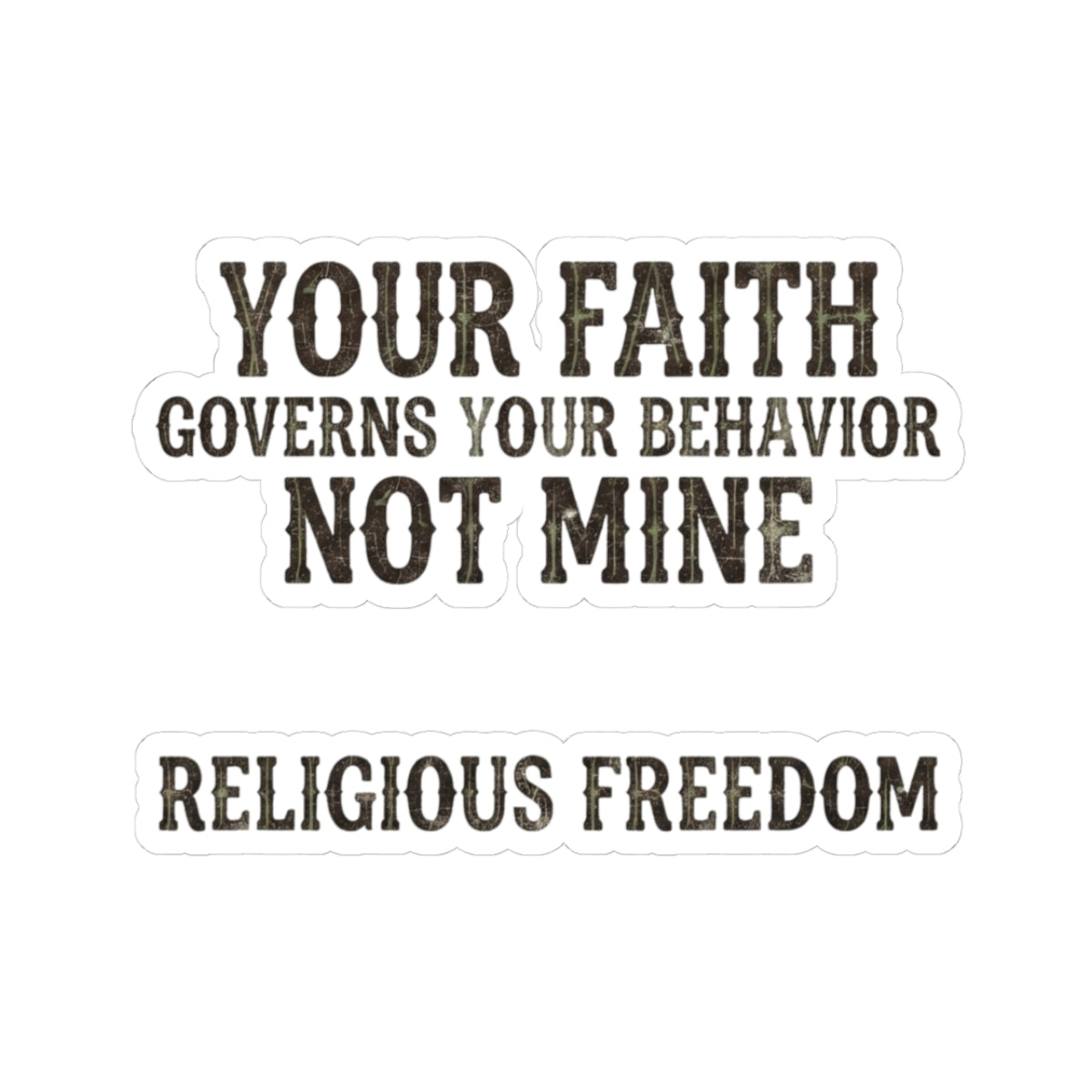 "Religious Freedom" Sticker — Main