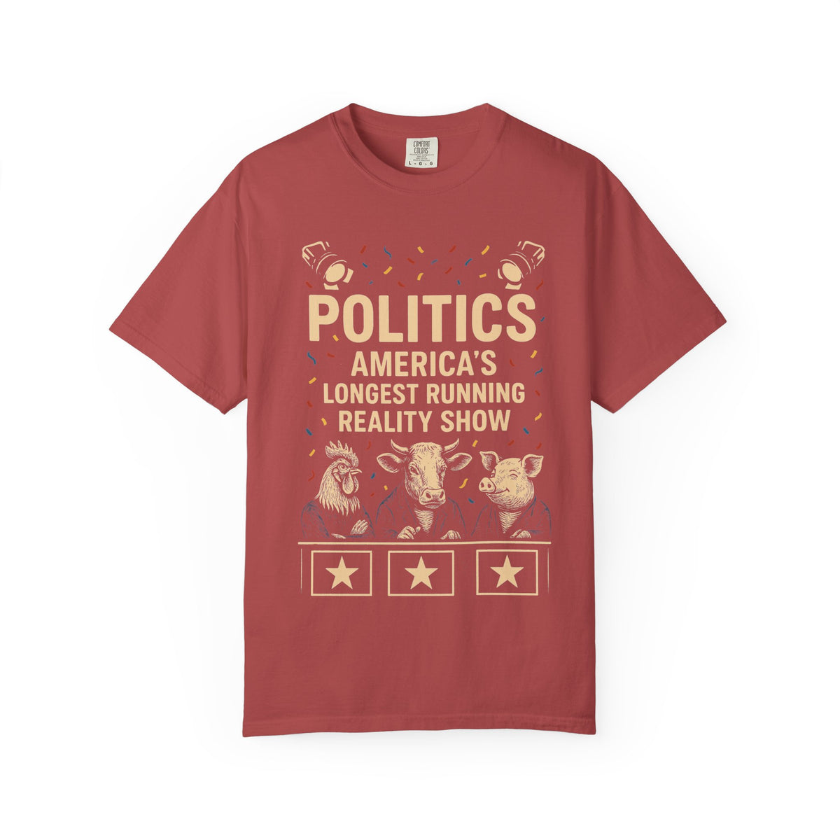 Color: Crimson | The Ultimate Reality Show Unisex Garment-Dyed T-shirt