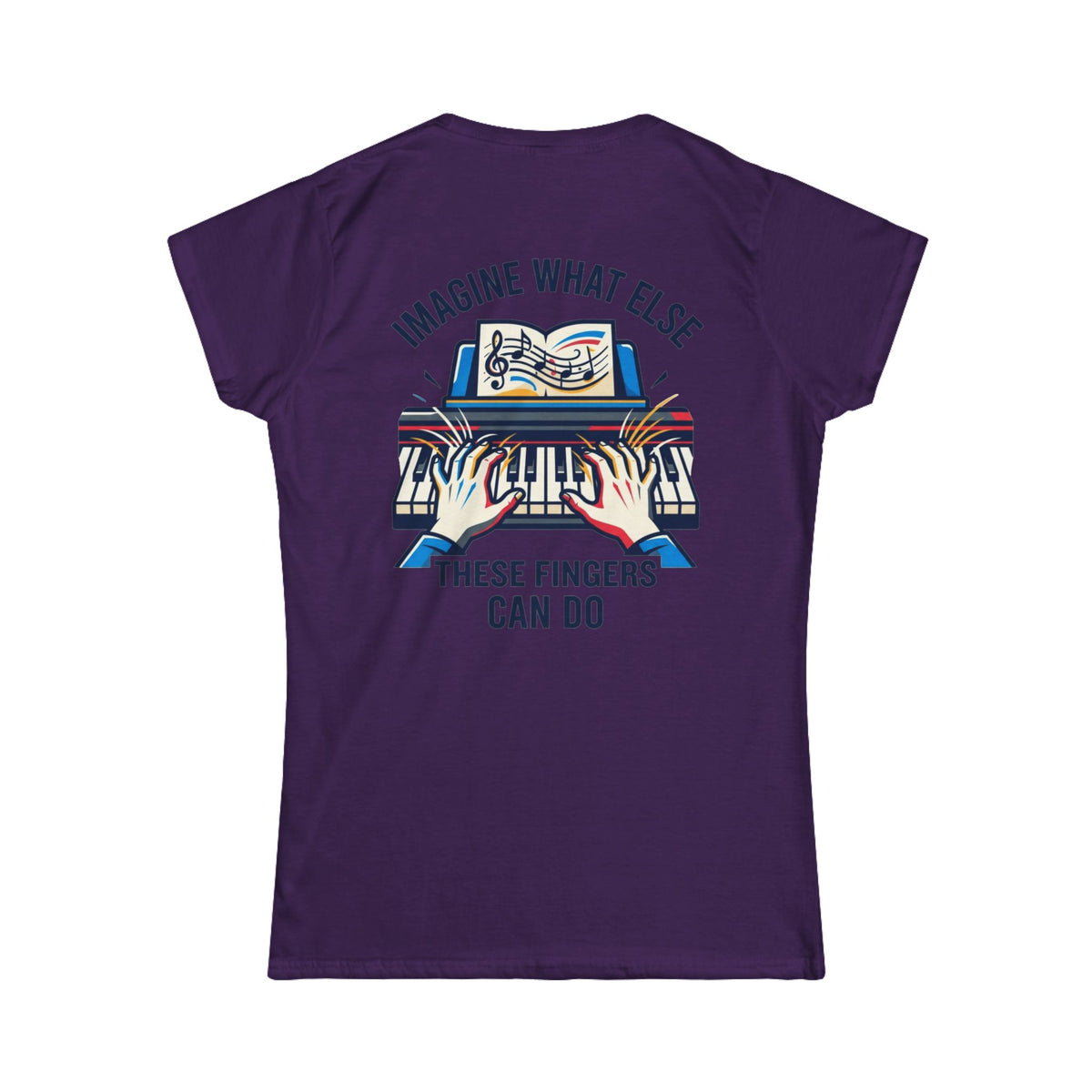 Color: Purple | Imagine What Else These Fingers Can Do Women's Tee