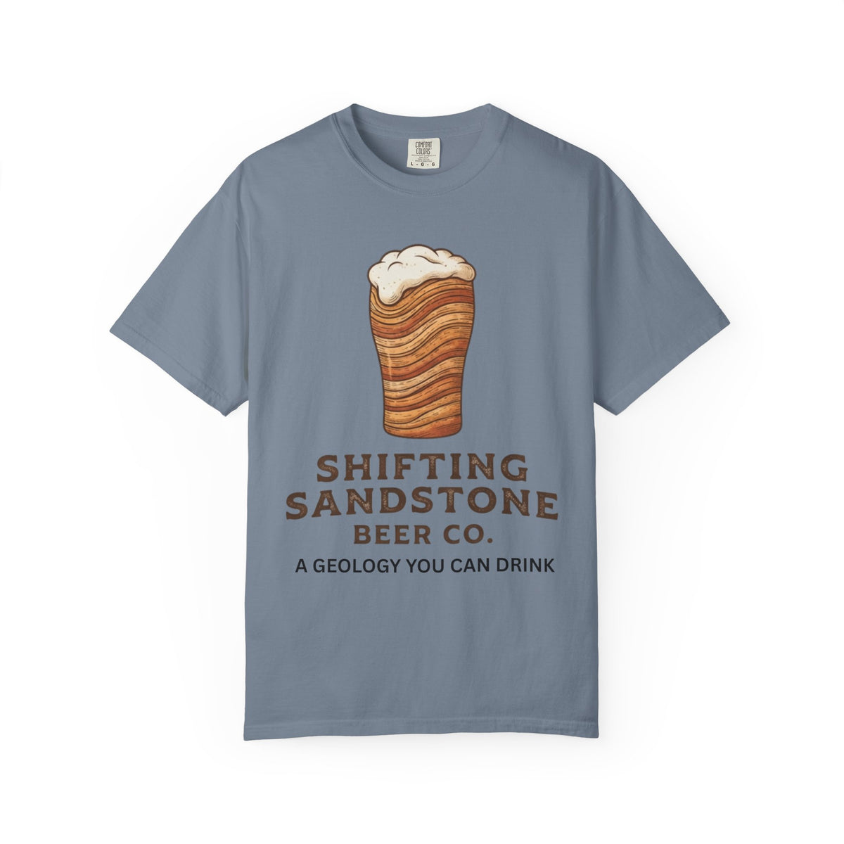 Color: Blue Jean | Shifting Sandstone Beer Co. Unisex Garment-Dyed Tee