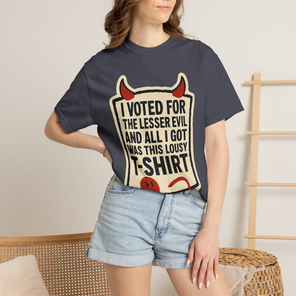 "Lesser Evil" Unisex Garment-Dyed T-shirt