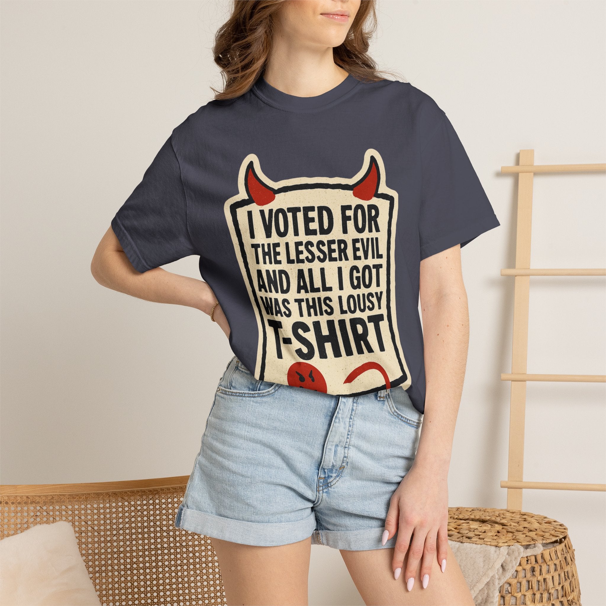"Lesser Evil" Unisex Garment-Dyed T-shirt