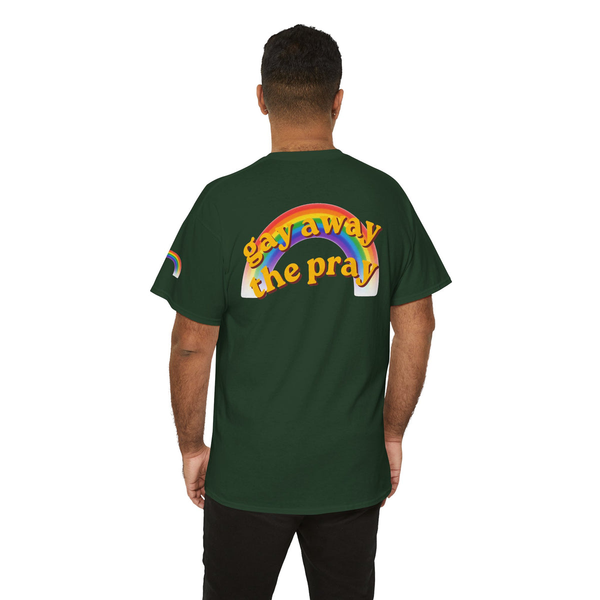 Color: Forest Green | Gay Away the Pray Premium Graphic Tee