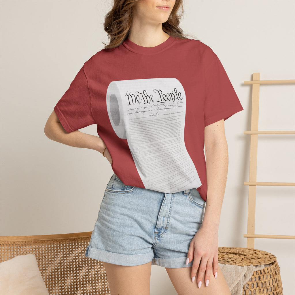 "Toilet Paper Constitution"  Unisex Garment-Dyed T-shirt