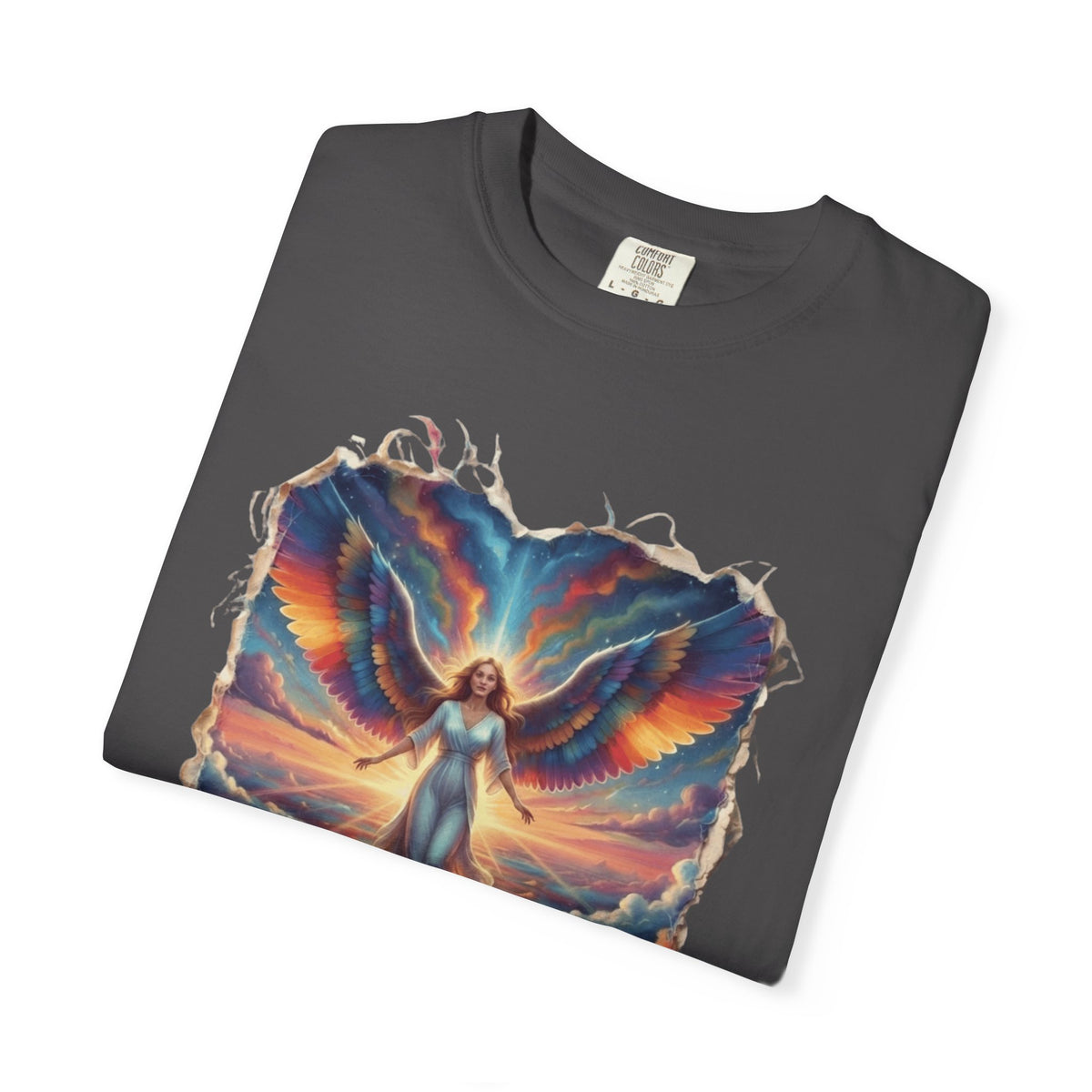 "Rainbow Angel" Unisex Garment-Dyed Tee