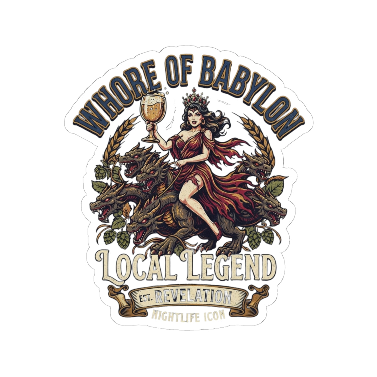 "Good Book Series Whore of Babylon" Sticker — Main