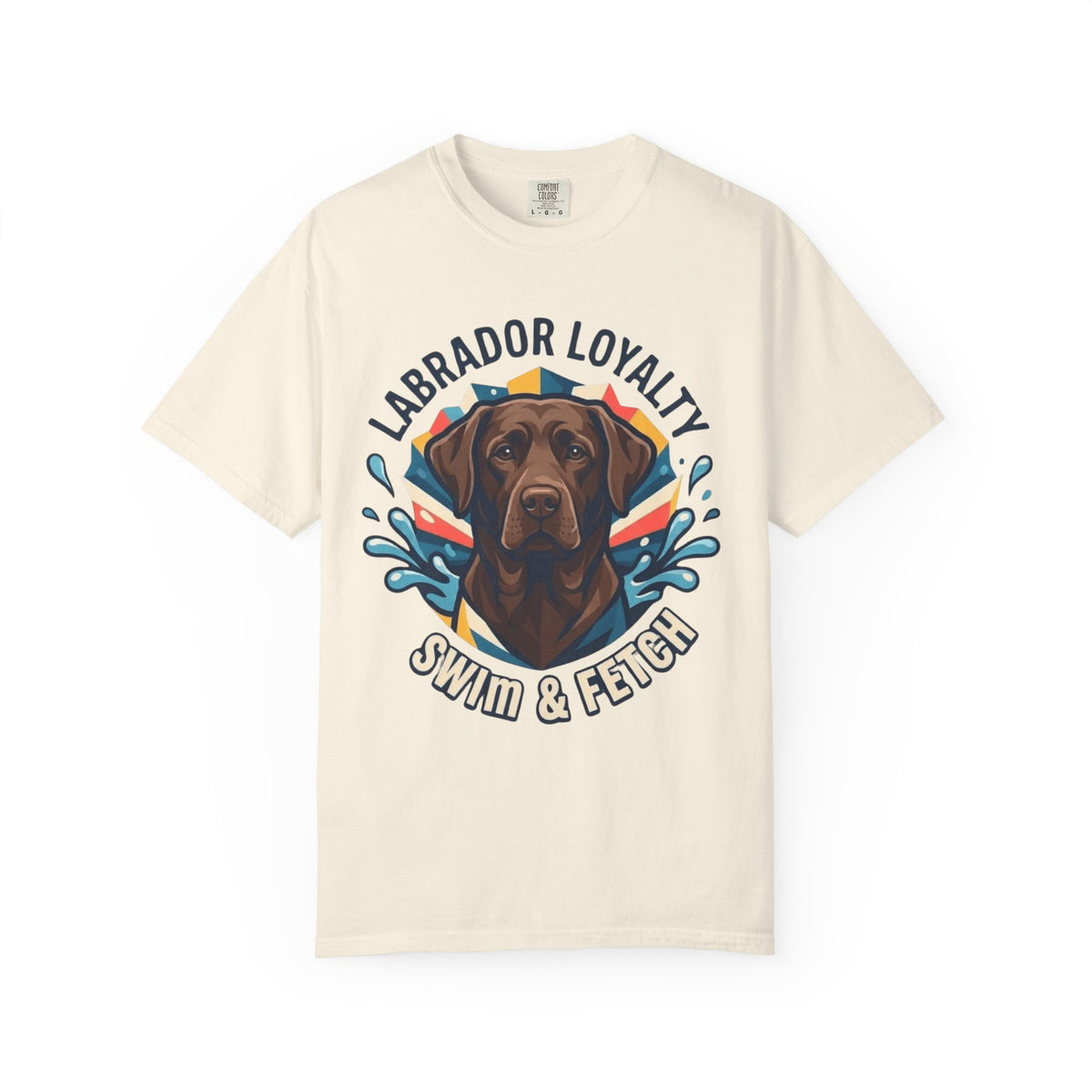 Color: Ivory | Labrador Loyalty Swim Fetch Unisex Garment-Dyed Tee
