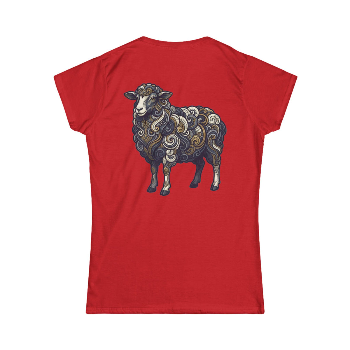 Color: Red | Barnyard Sheep Women's Tee