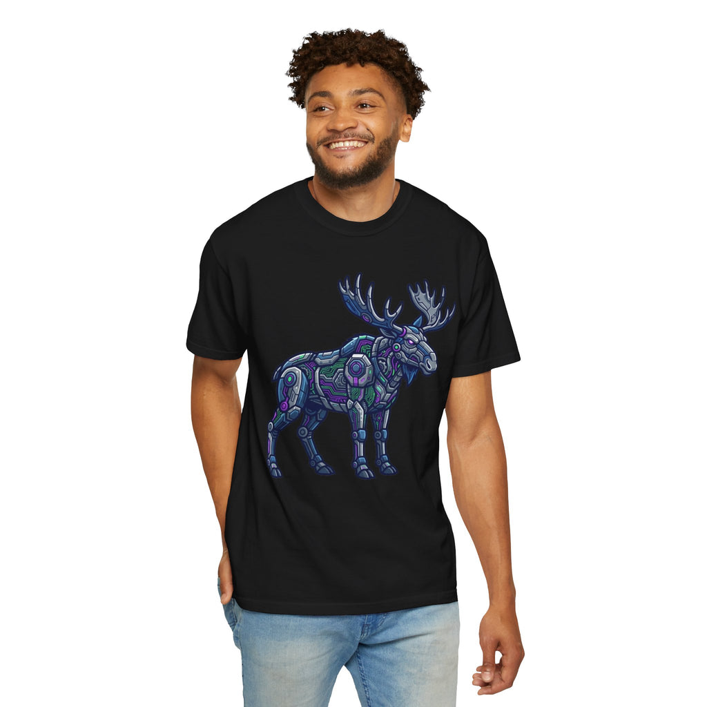 "Cyber Moose" Unisex Garment-Dyed Tee