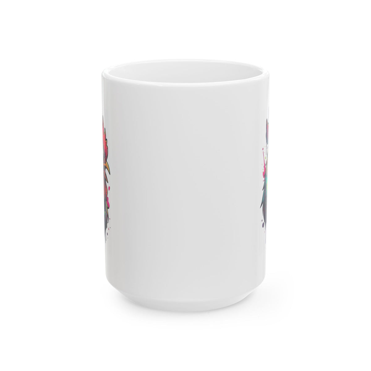 "Chickenshit" White Ceramic Mug — Graphic