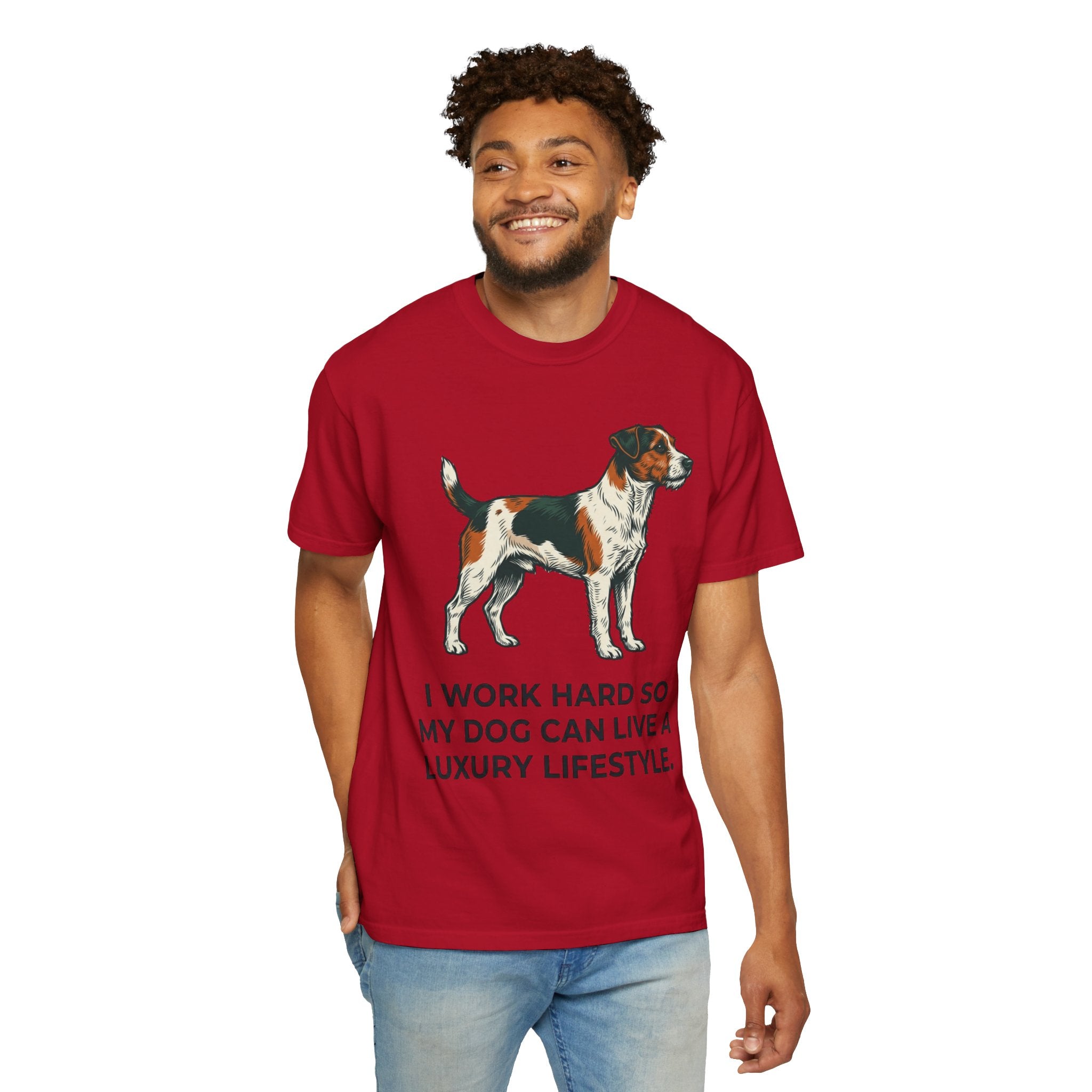 "I Work Hard -1" Unisex Garment-Dyed T-shirt