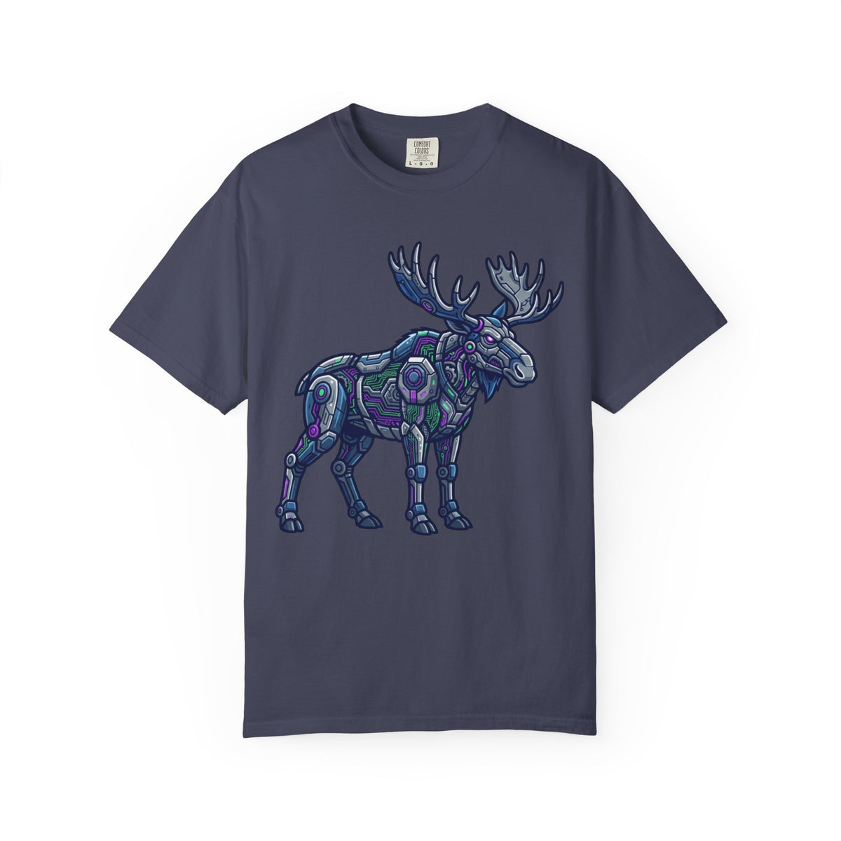 Color: Denim | Cyber Moose Unisex Garment-Dyed Tee