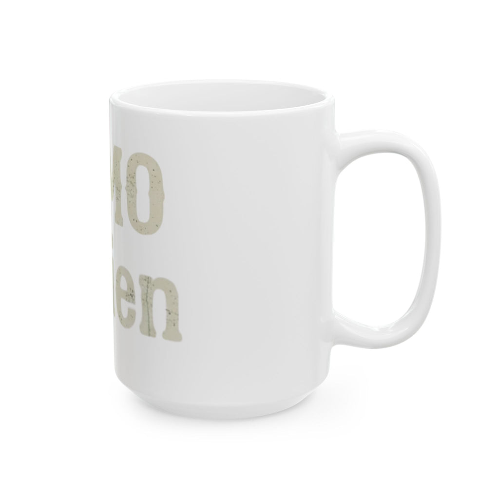 "Are You Calling Me a Homo-Sapien" White Ceramic Mug — Graphic