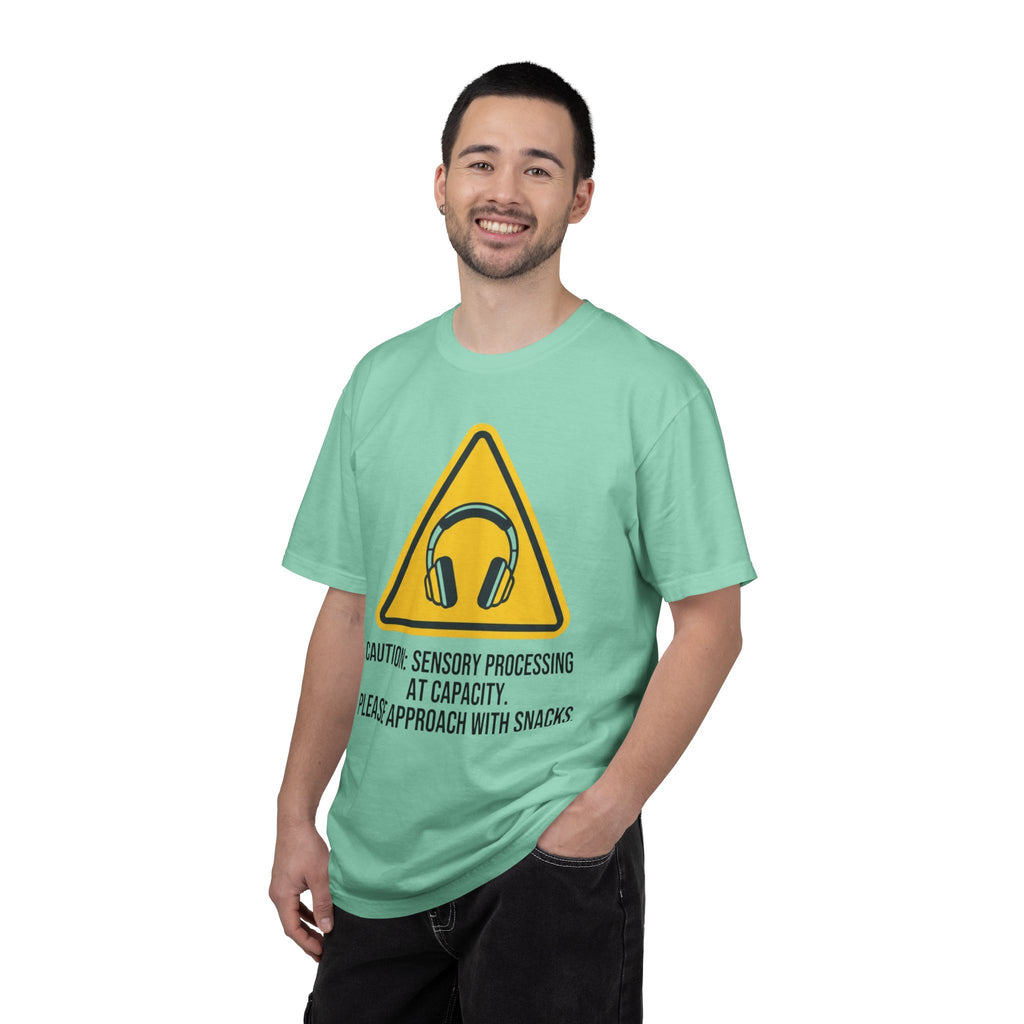 "Sensory At Capacity" Unisex Garment-Dyed Tee