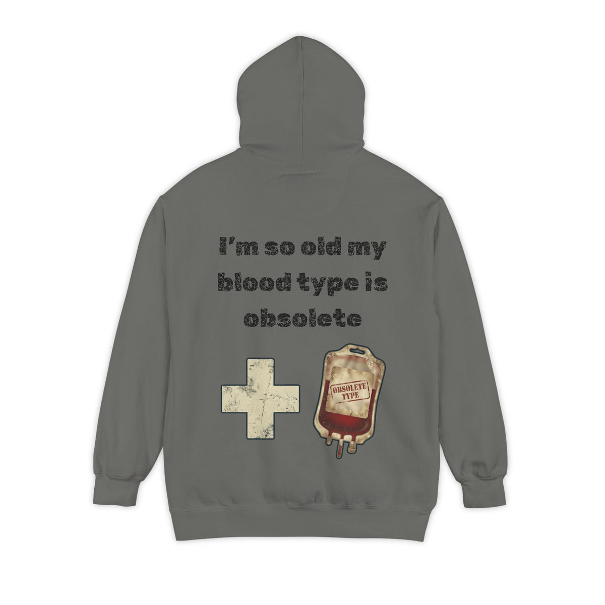 Color: Grey | Blood Type Garment-Dyed Hoodie