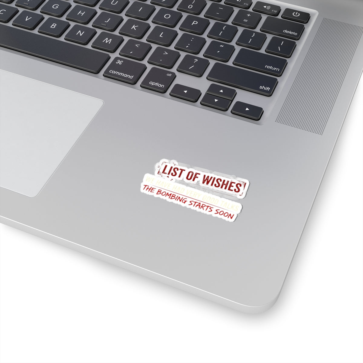 "The Bombing Starts" Sticker — Main