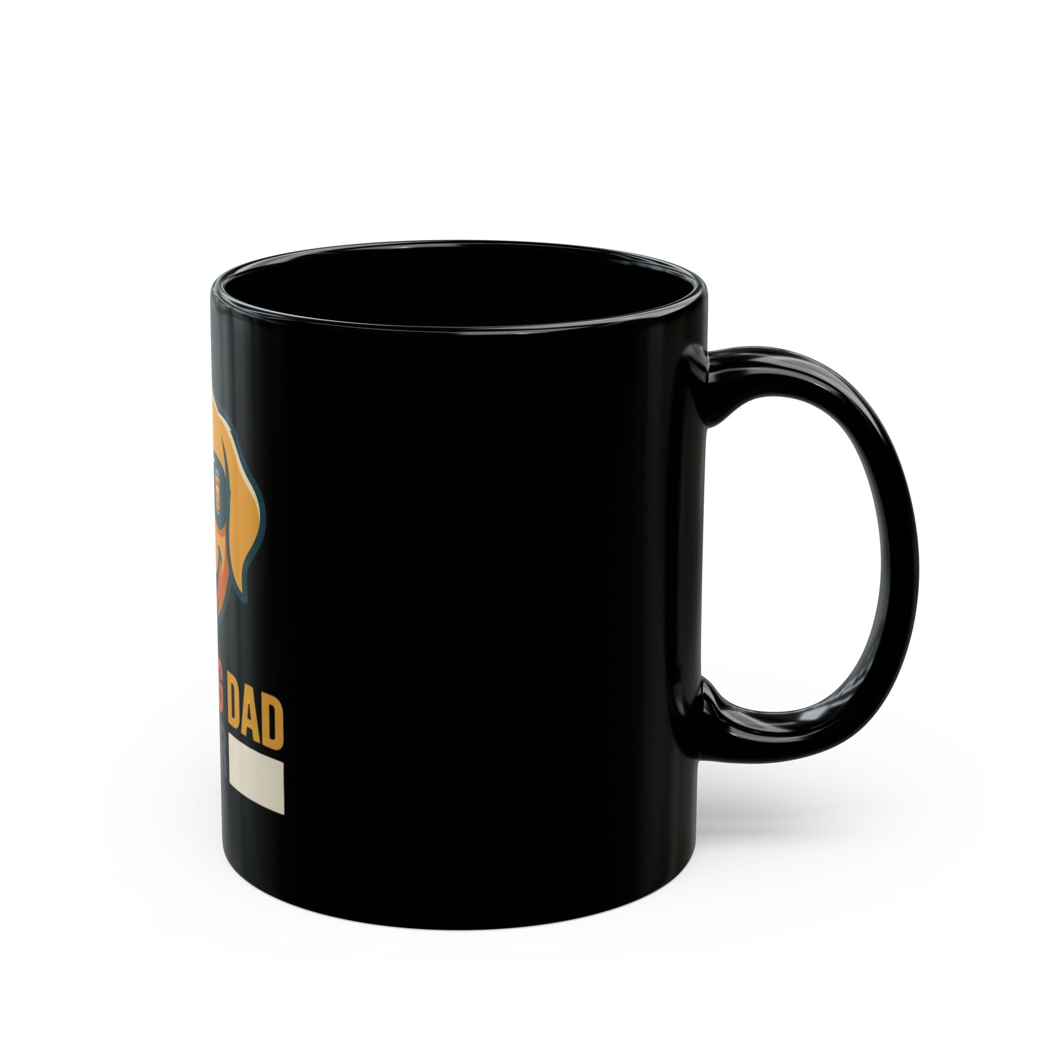"Best Dog Dad" Black Ceramic Mug — Graphic