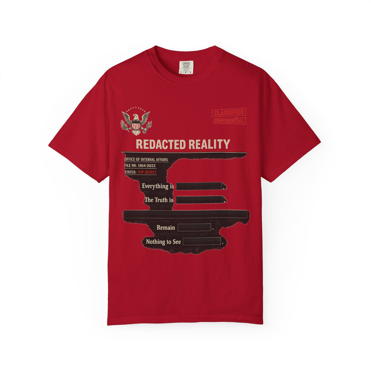 Color: Red | Unfiltered & Unapologetic | Garment-Dyed Tee — AttitudeShirts