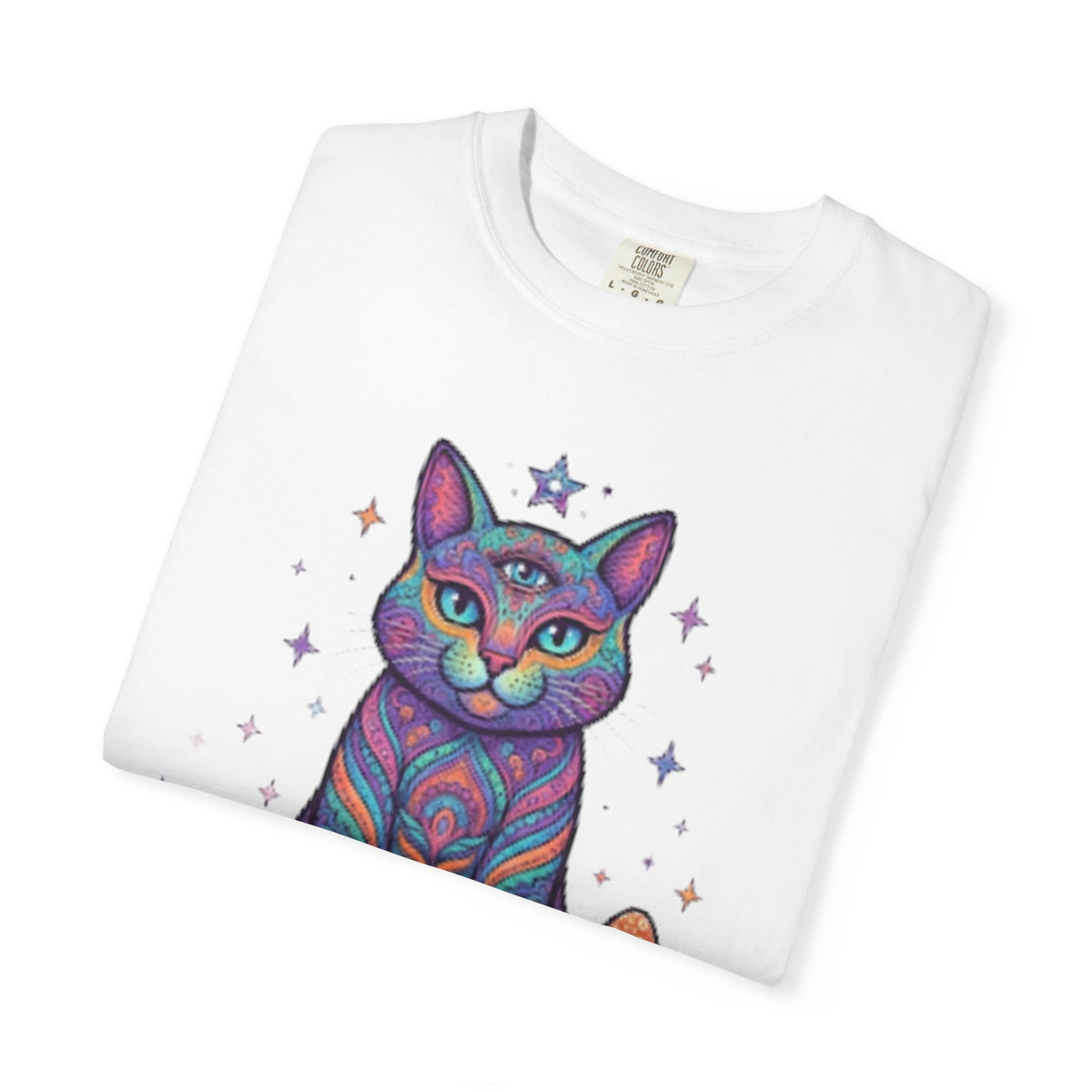 "Hippy Cat" Unisex Garment-Dyed Tee