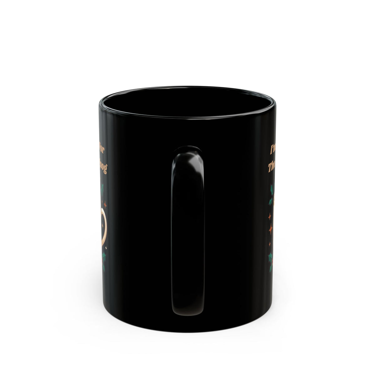 "Spiked Eggnog" Black Ceramic Mug
