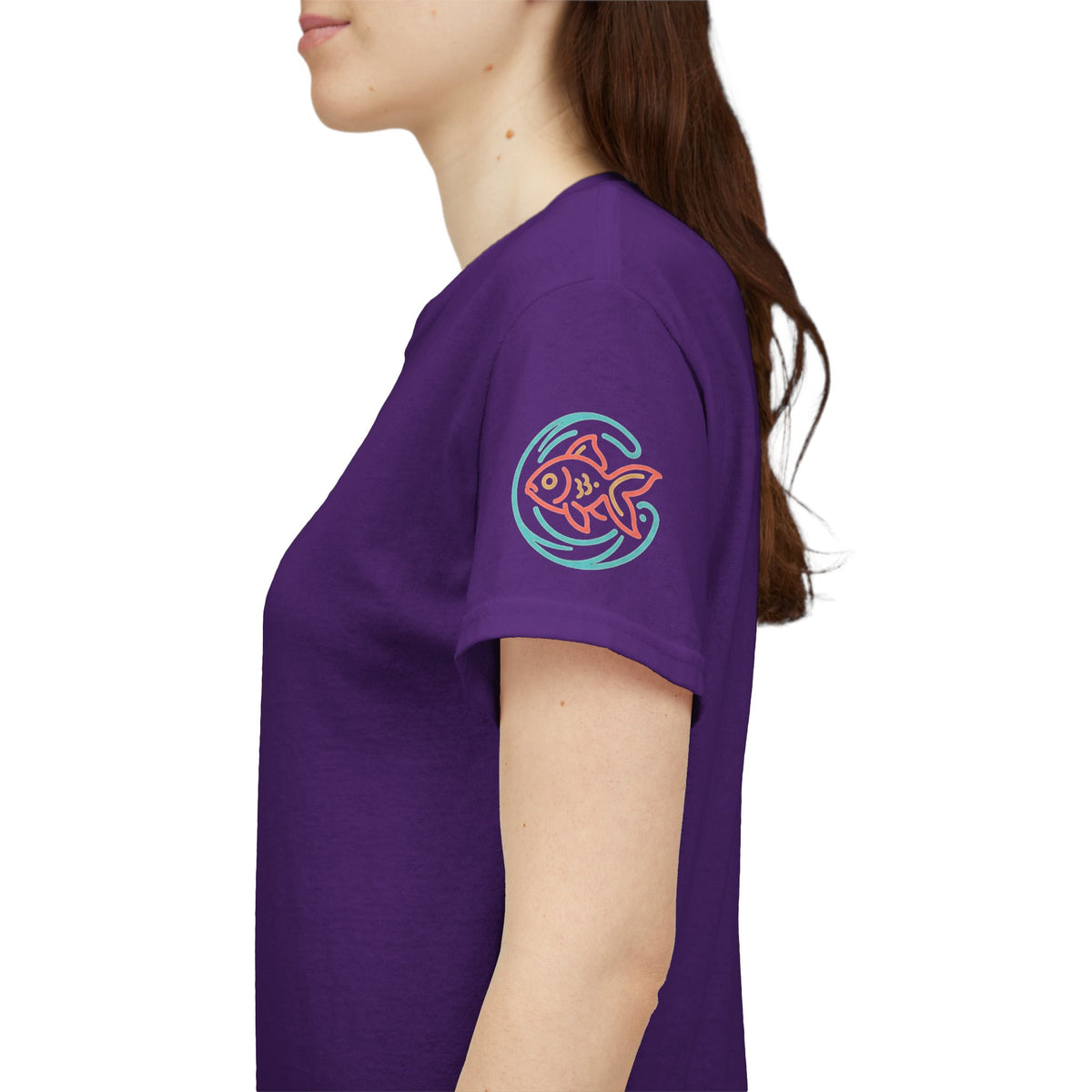 Color: Purple | Go Fish Premium Graphic Tee