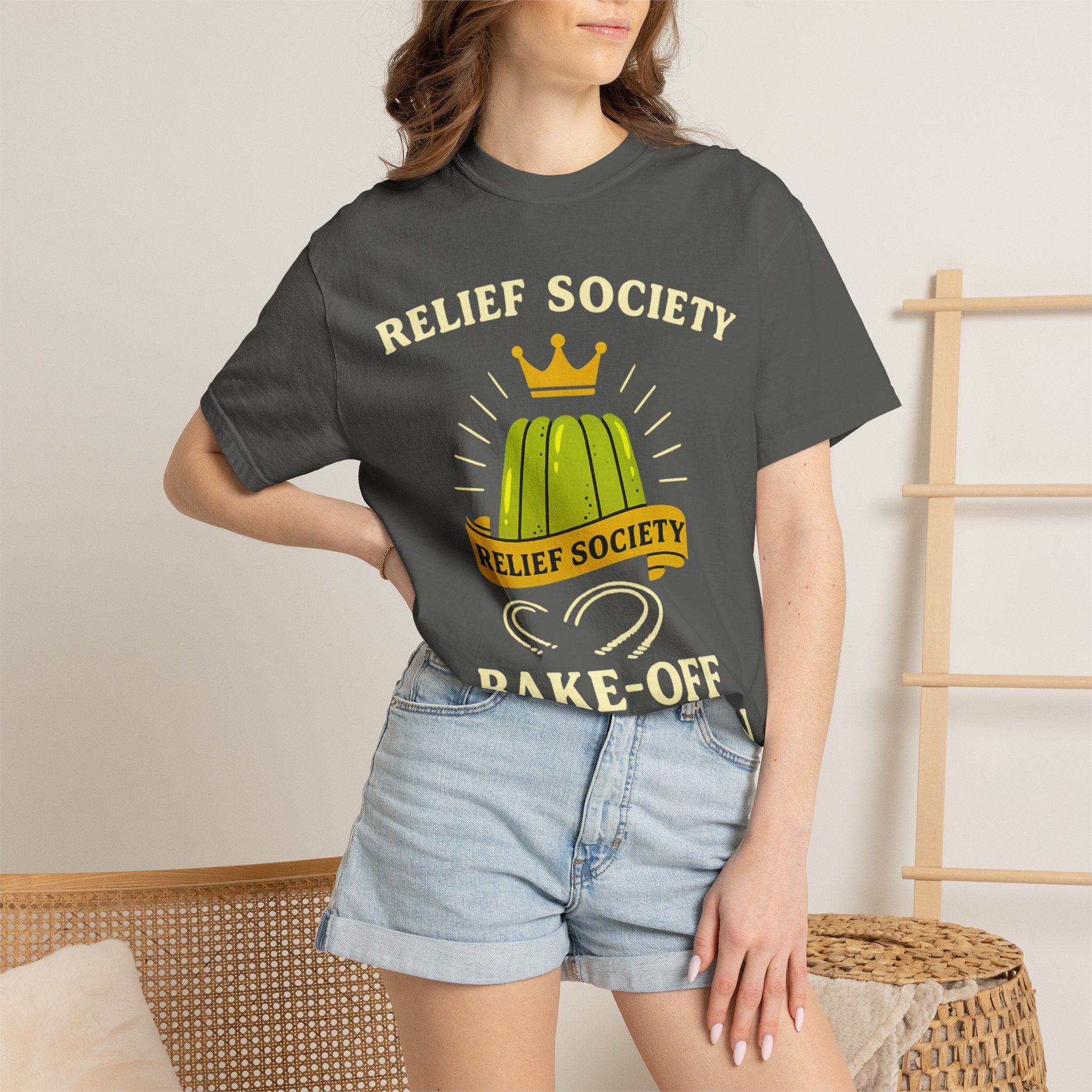 "Relief Society Bake-Off Champion" Unisex Garment-Dyed T-shirt