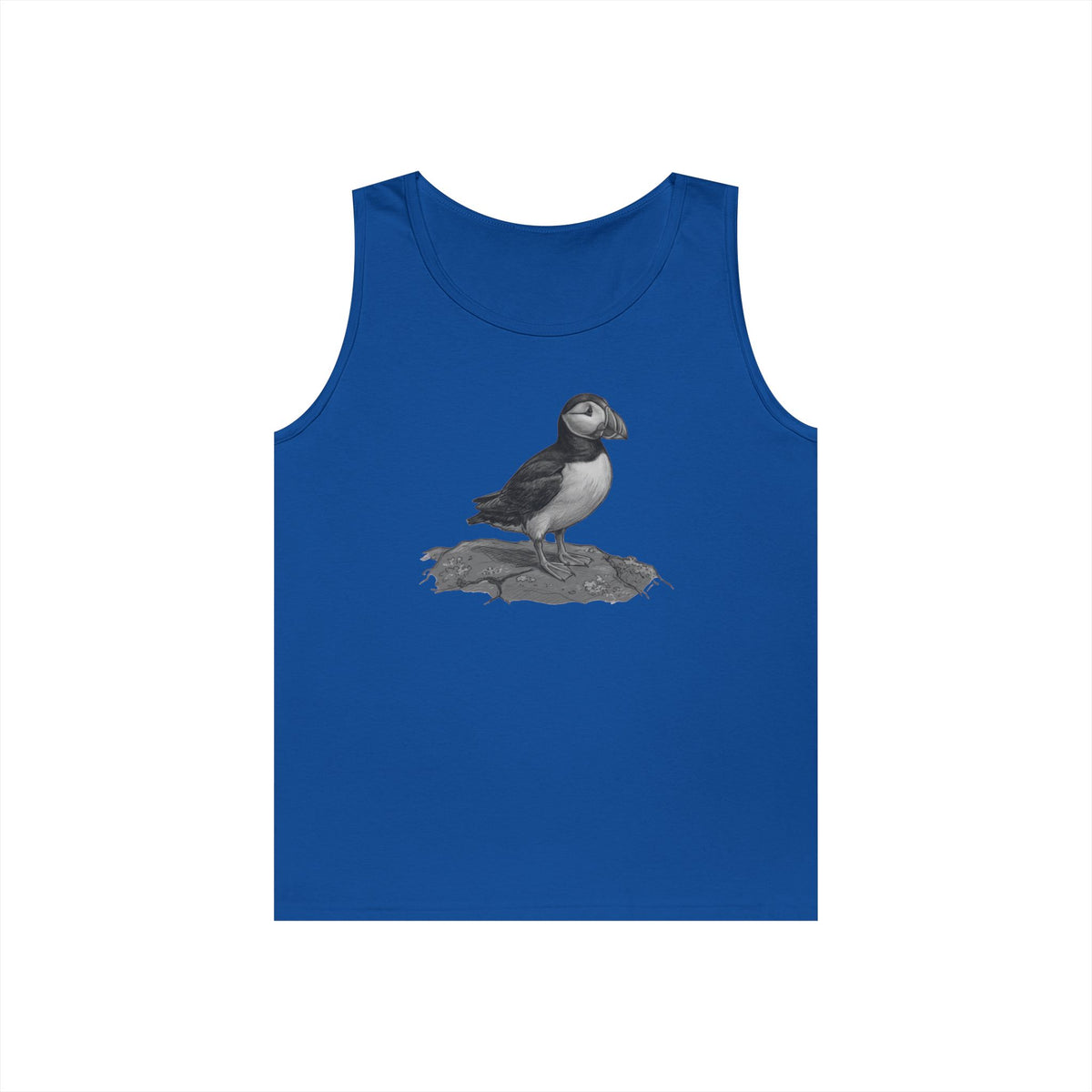 "Pencil Sketch Art Puffin" Tank Top
